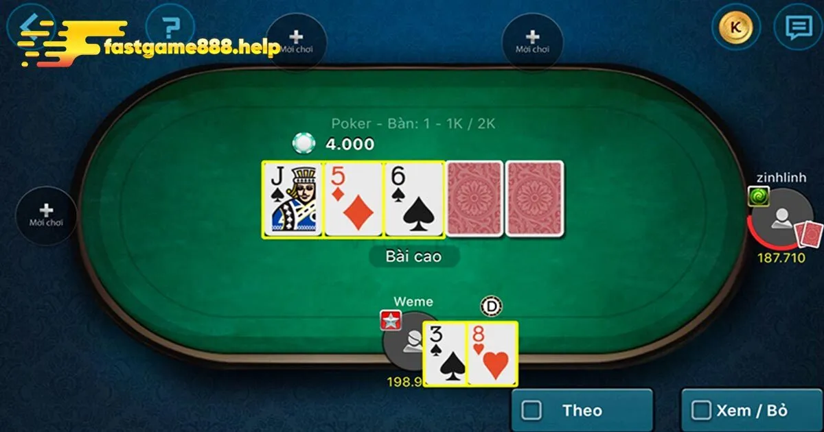 Kinh nghiệm chơi game bài Poker cho tân binh